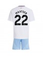 Aston Villa Ian Maatsen #22 Bortedraktsett Barn 2024-25 Korte ermer (+ bukser)